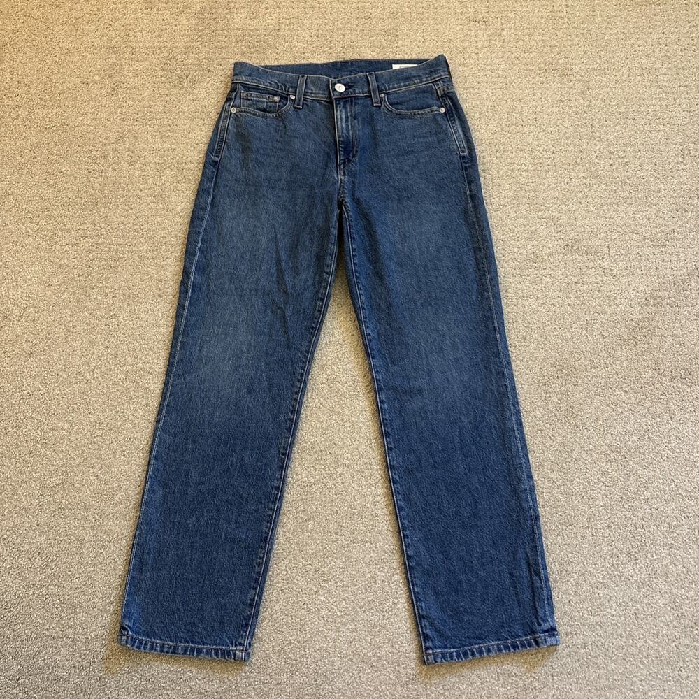 AYR Jeans Womens The Frenchie Straight Leg Ankle Wash High Rise Stretch Sz 26/28